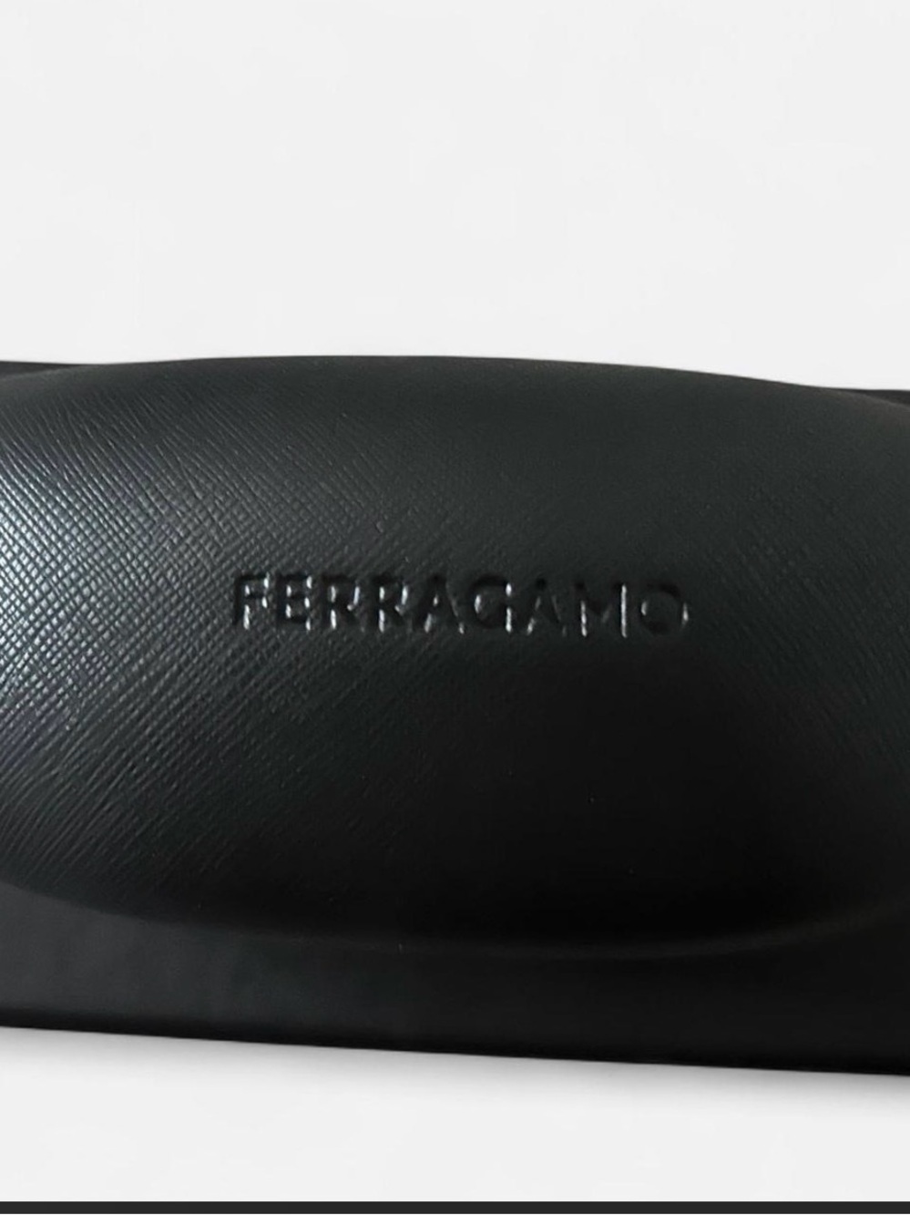 Salvatore Ferragamo Black Textured Leather Toiletry Case